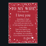 Wife Gifts | Letter To My Wife Love From Husband Invitation<br><div class="desc">Wife Gifts | To My Wife Never Forget That I Love You Love From Husband</div>