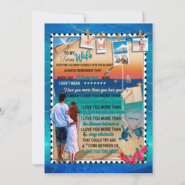 Wife Gifts | Letter To My Wife Love From Husband Invitation (Front)