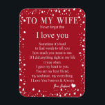 Wife Gifts | Letter To My Wife Love From Husband Magnet<br><div class="desc">Wife Gifts | To My Wife Never Forget That I Love You Love From Husband</div>