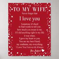 Wife Gifts | Letter To My Wife Love From Husband