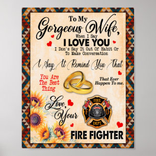 Wife Gifts   Letter To My Wife Love From Husband Poster