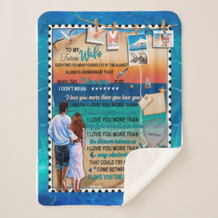 Wife Gifts Letter To My Wife Love From Husband Sherpa Blanket