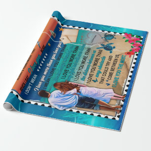 Wife Gifts   Letter To My Wife Love From Husband Wrapping Paper