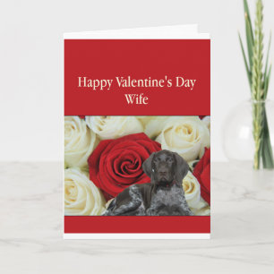 Wife  Glossy Grizzly Valentine Puppy Love Holiday Card