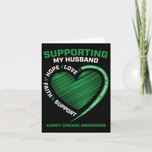 Wife Green Transplant Husbynd Kidney Disease Aware Card