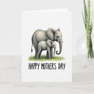 Wife Happy Mothers Day Elephant Card