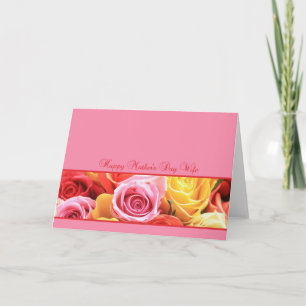Wife  Happy Mother's Day rose card