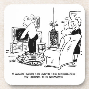 Wife Hides the TV Remote Control Coaster