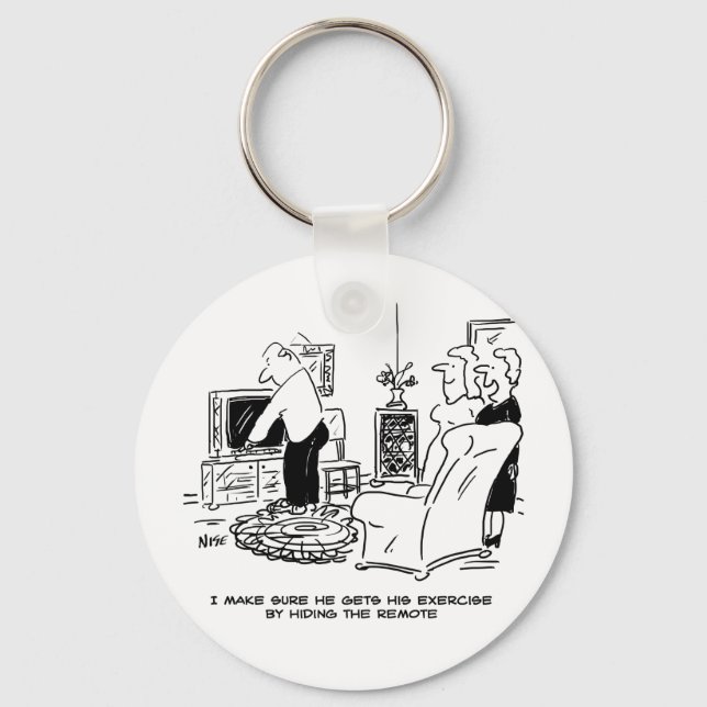 Wife Hides the TV Remote Control Key Ring (Front)