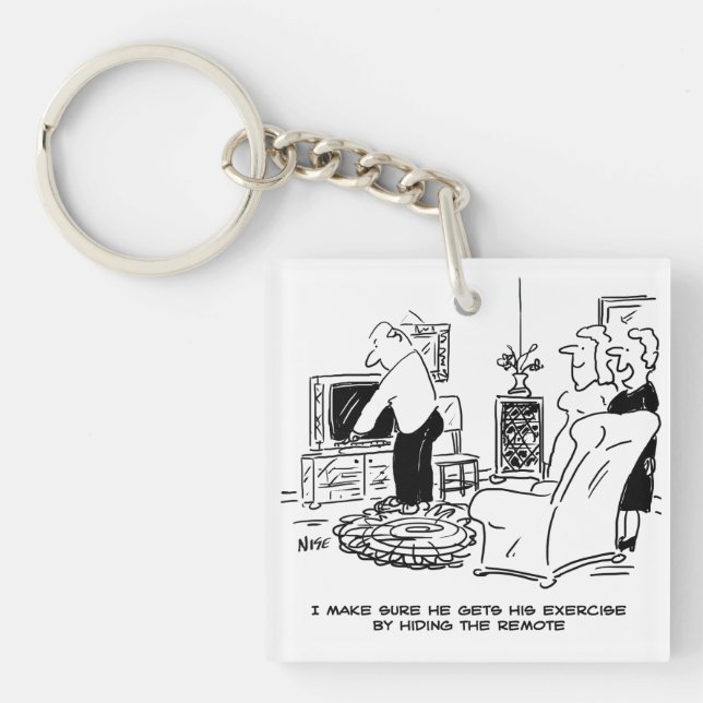 Wife Hides the TV Remote Control Key Ring (Front)