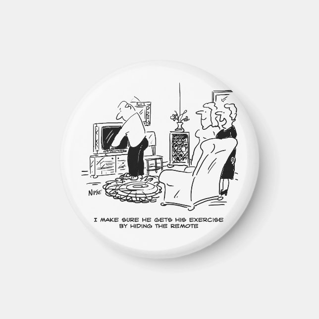 Wife Hides the TV Remote Control Magnet (Front)