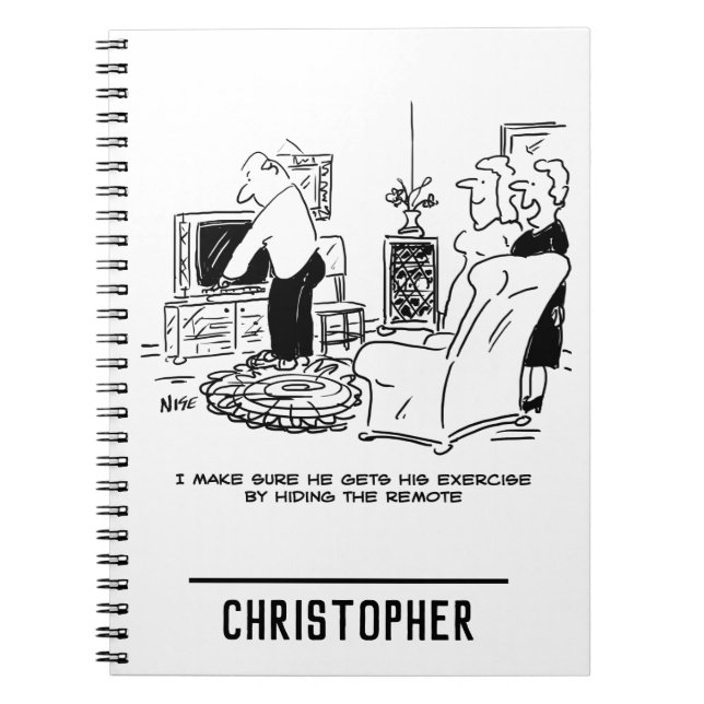 Wife Hides the TV Remote Control Notebook (Front)