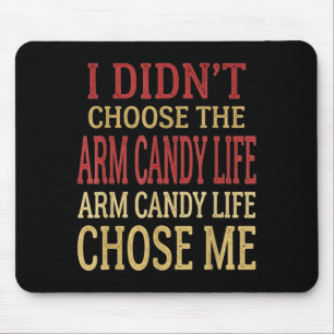 Wife husband girlfriend couple didn't choose arm mouse mat