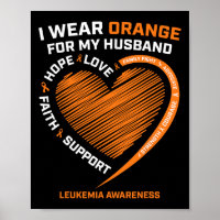 Wife I Wear Orange For My Husband Leukaemia Awaren