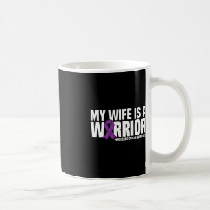 Wife is a Warrior Purple Ribbon Pancreatic Cancer Coffee Mug