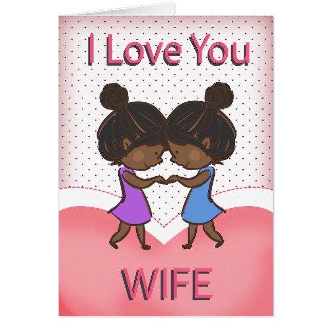 Wife, Lesbian, Cute Loving African American Couple (Front)