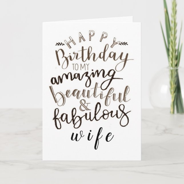 ***WIFE*** LET'S CELEBRATE "YOU" ON BIRTHDAY CARD (Front)