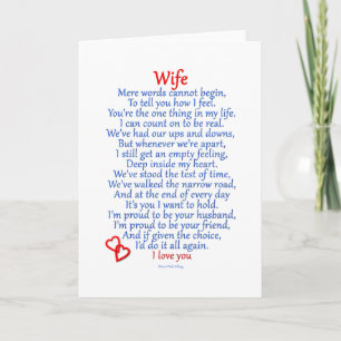 Wife Love Holiday Card