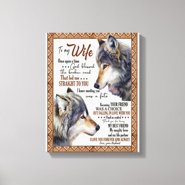 Wife Lover| To My Wife I Love You Forever & Always Canvas Print (Front)