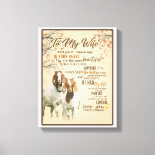 Wife Lover To My Wife I Love You Forever & Always Canvas Print