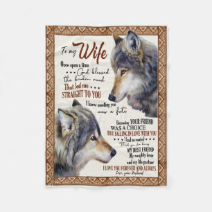 Wife Lover To My Wife I Love You Forever & Always Fleece Blanket