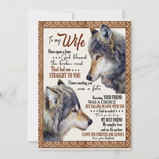 Wife Lover| To My Wife I Love You Forever & Always Invitation (Front)