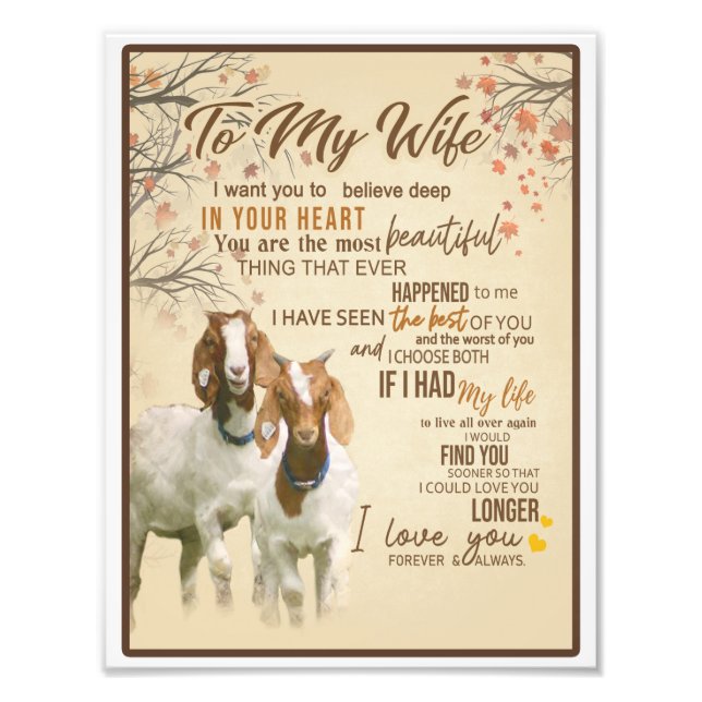 Wife Lover |To My Wife I Love You Forever & Always Photo Print (Front)