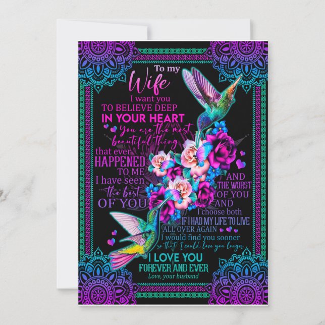 Wife Lovers | To My Wife I Love You Forever Ever Invitation (Front)