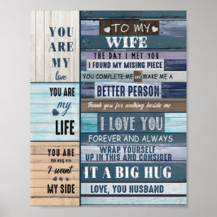 Wife Lovers   To My Wife I Love You Love Husband Poster