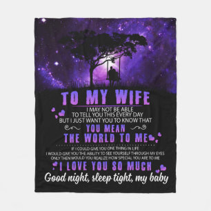 Wife Lovers   To My Wife I Love You So Much Fleece Blanket