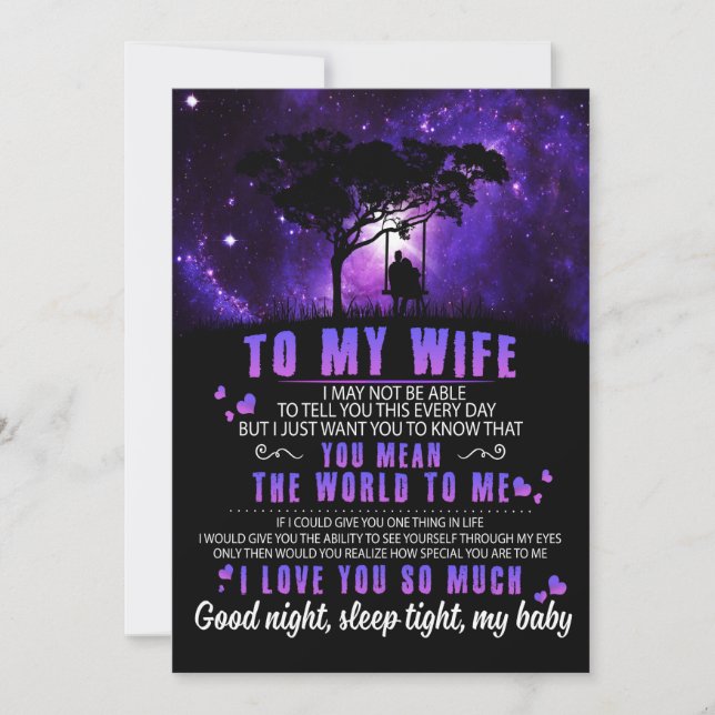Wife Lovers | To My Wife I Love You So Much Holiday Card (Front)