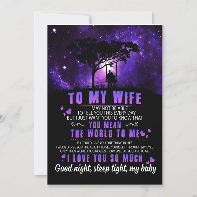 Wife Lovers | To My Wife I Love You So Much Invitation (Front)