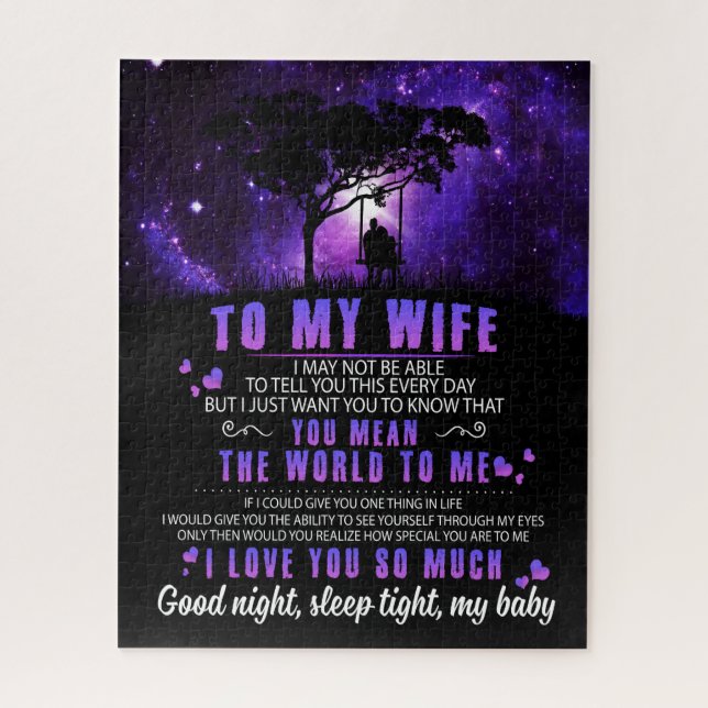 Wife Lovers | To My Wife I Love You So Much Jigsaw Puzzle (Vertical)