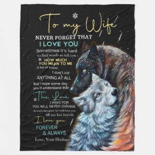 Wife Lovers   To My Wife Never Forget I Love You Fleece Blanket