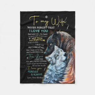 Wife Lovers   To My Wife Never Forget I Love You Fleece Blanket