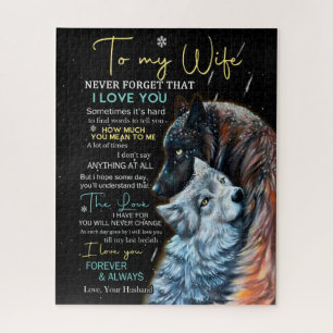 Wife Lovers   To My Wife Never Forget I Love You Jigsaw Puzzle