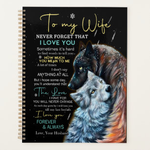 Wife Lovers To My Wife Never Forget I Love You Planner