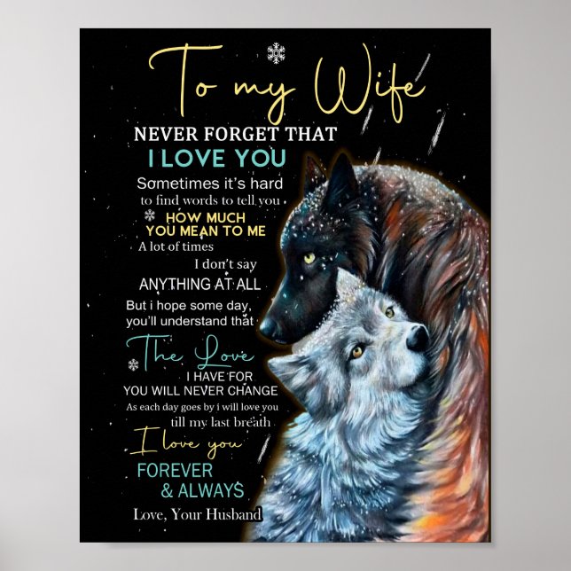 Wife Lovers | To My Wife Never Forget I Love You Poster (Front)