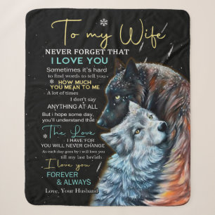 Wife Lovers To My Wife Never Forget I Love You Sherpa Blanket