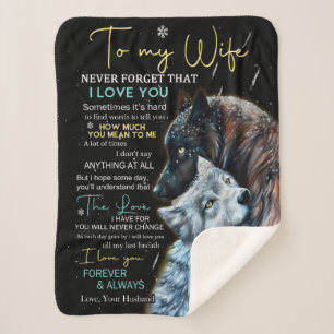Wife Lovers   To My Wife Never Forget I Love You Sherpa Blanket