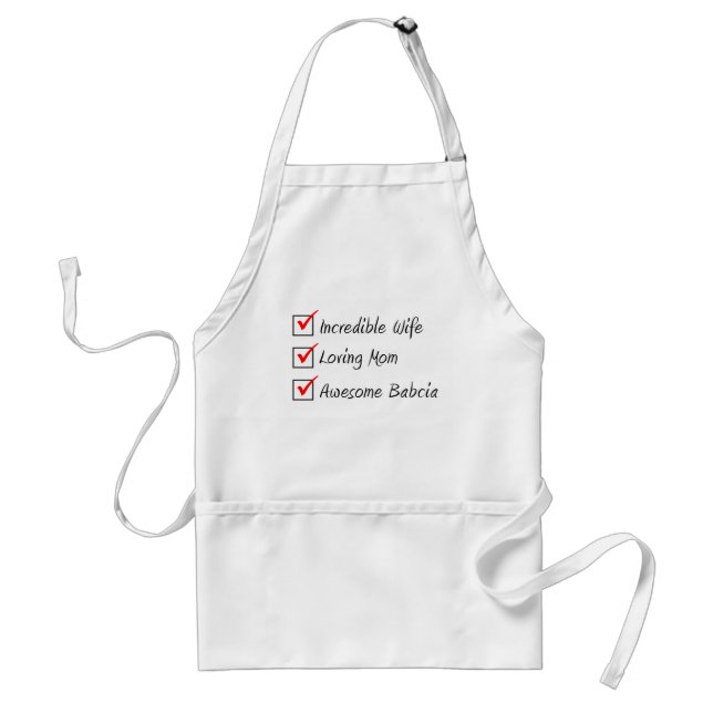 Wife Mom Babcia Polish Woman Standard Apron (Front)