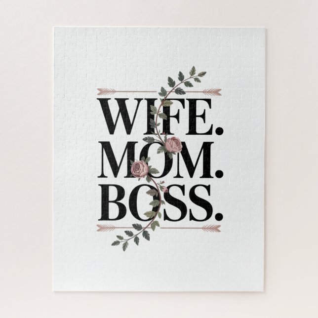 Wife. Mom. Boss. Jigsaw Puzzle (Vertical)