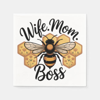 Wife. Mom. Boss Napkin