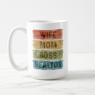Wife Mom Boss Realtor Personalized  Coffee Mug