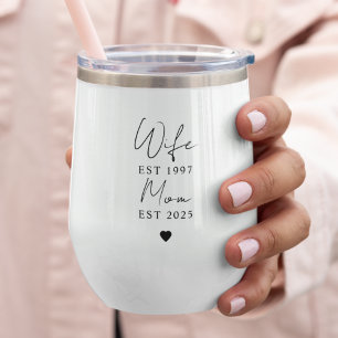 Wife Mom EST 2025 Custom Minimalist New Mom Gift