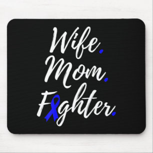 Wife Mom Fighter Alopecia Areata Awareness  Mouse Mat
