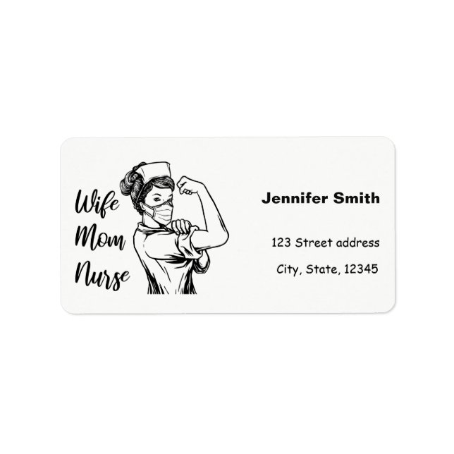 Wife mom nurse label (Front)
