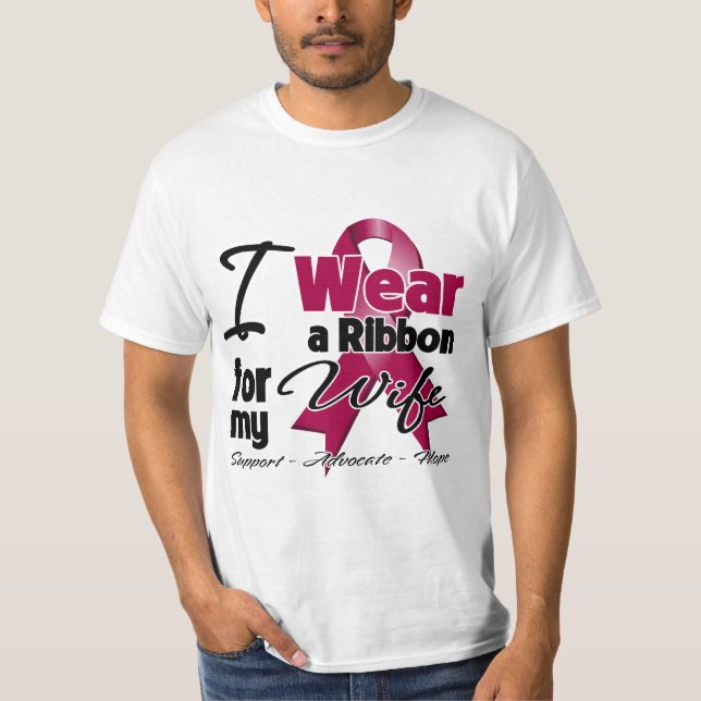 Wife - Multiple Myeloma Ribbon T-Shirt (Front)