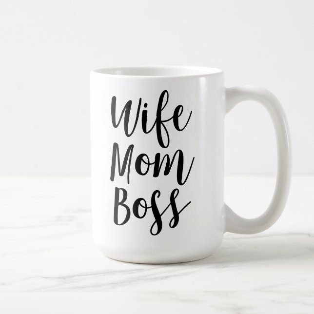 Wife Mum Boss Coffee Mug (Right)