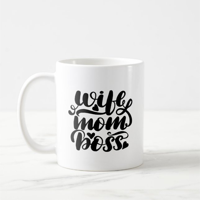 Wife Mum Boss  Coffee Mug (Left)